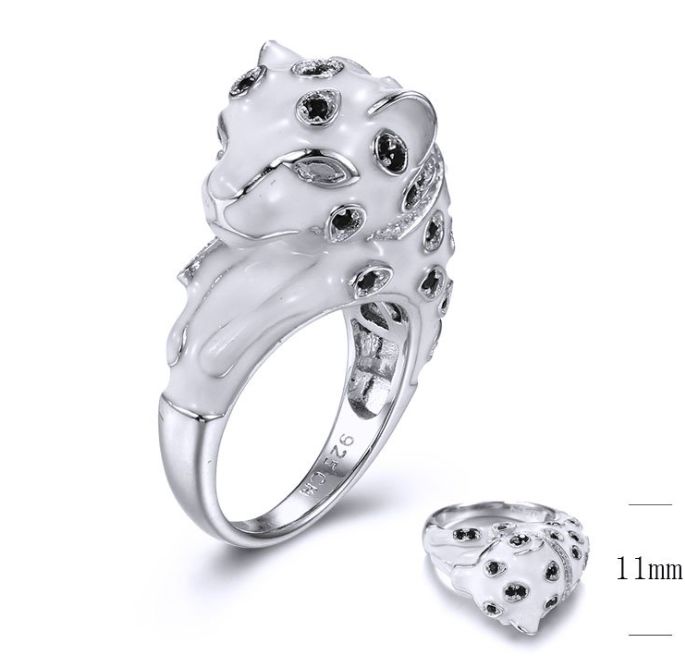 SJ34525, Ladies' Moissanite Ring, S925, Rhodium Plated, White, 7.41g