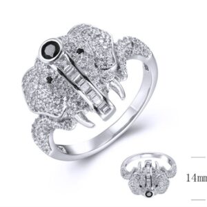 SJ39240, Ladies' Moissanite Ring, S925, Rhodium Plated, White, 4.22g