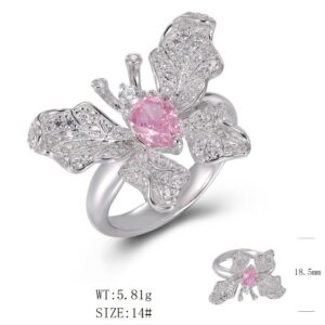 SJ49387, Ladies' Moissanite Ring, S925, Rhodium Plated, White, 5.78g