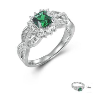 SJ41969, Ladies' Moissanite Ring, S925, Rhodium Plated, White, 4.09g