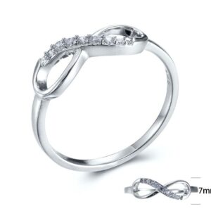 SJ25141, Ladies' Moissanite Ring, S925, Rhodium Plated, White, 1.36g