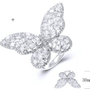 SJ39202, Ladies' Moissanite Ring, S925, Rhodium Plated, White, 11.24g