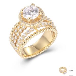 SJ42766, Ladies' Moissanite Ring, S925, Rhodium Plated, White, 5.98g