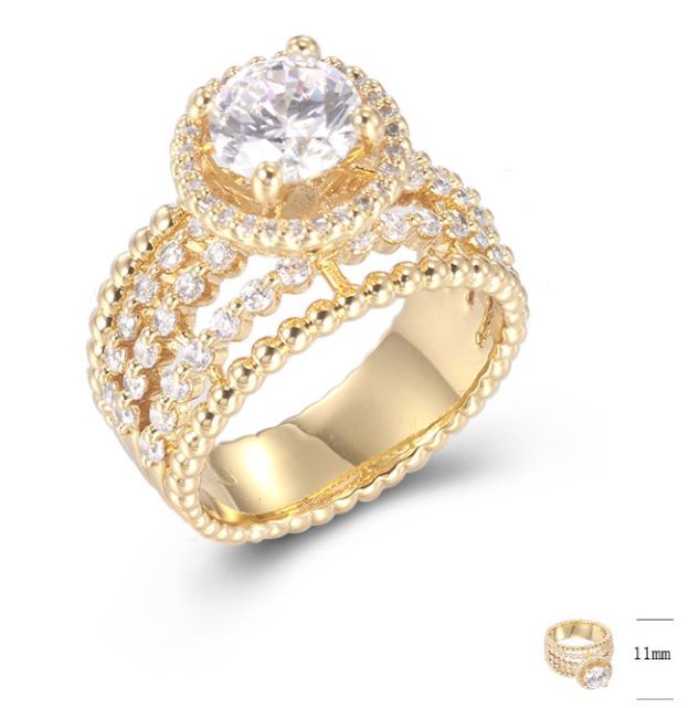 SJ42766, Ladies' Moissanite Ring, S925, Rhodium Plated, White, 5.98g