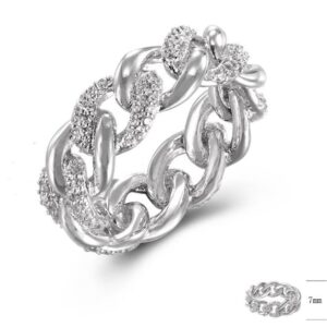 SJ43547, Ladies' Moissanite Ring, S925, Rhodium Plated, White, 5.9g