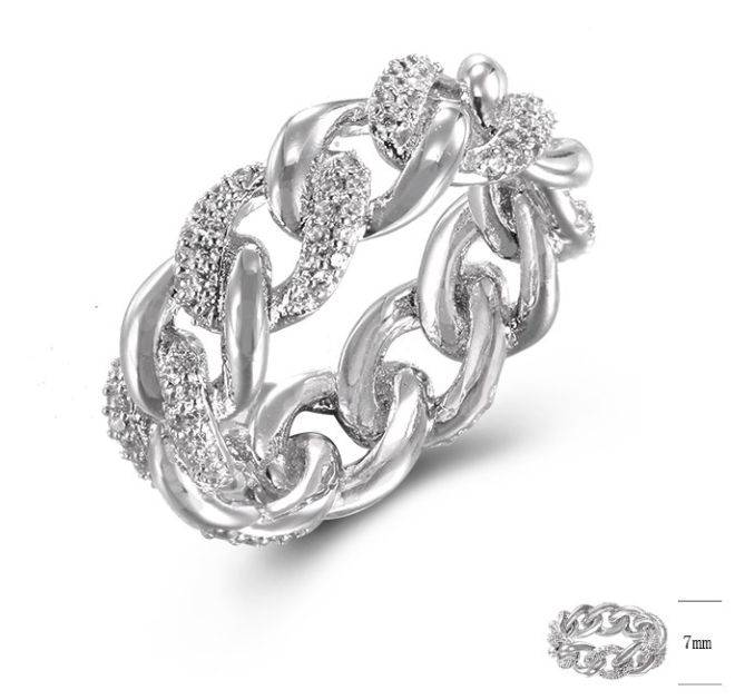 SJ43547, Ladies' Moissanite Ring, S925, Rhodium Plated, White, 5.9g