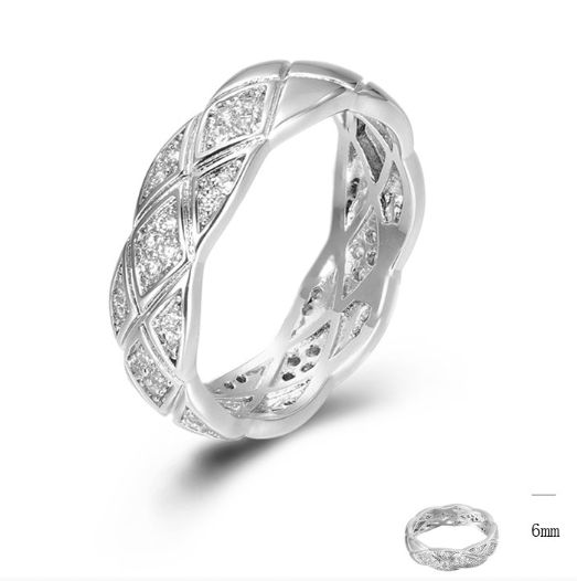 SJ45440, Ladies' Moissanite Ring, S925, Rhodium Plated, White, 3.91g