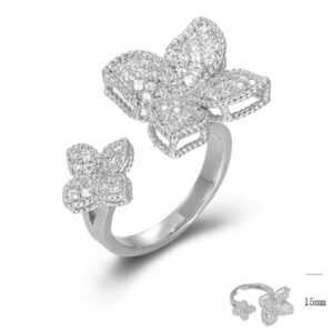 SJ45650, Ladies' Moissanite Ring, S925, Rhodium Plated, White, 5.97g
