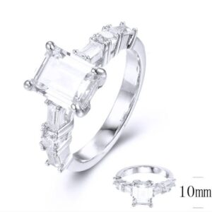 SJ35984, Ladies' Moissanite Ring, S925, Rhodium Plated, White, 4.58g
