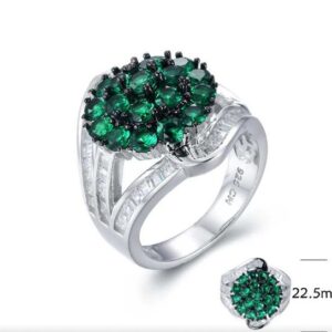 SJ26136, Ladies' Moissanite Ring, S925, Rhodium Plated, White, 9.54g