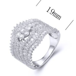 SJ33914, Ladies' Moissanite Ring, S925, Rhodium Plated, White, 8.19g
