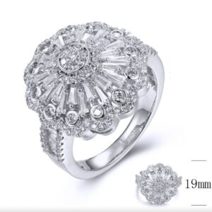 SJ35790, Ladies' Moissanite Ring, S925, Rhodium Plated, White, 6.06g