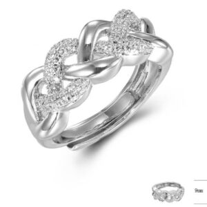 SJ43741, Ladies' Moissanite Ring, S925, Rhodium Plated, White, 4.28g