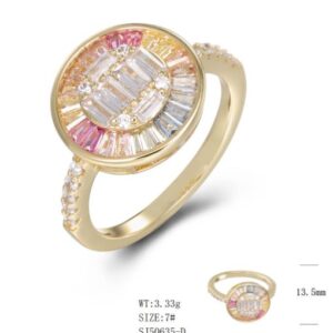 SJ50635, Ladies' Moissanite Ring, S925, Rhodium Plated, White, 3.36g