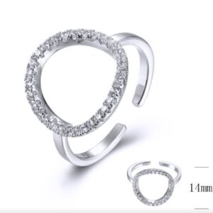 SJ38561, Ladies' Moissanite Ring, S925, Rhodium Plated, White, 1.79g