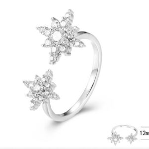 SJ40480, Ladies' Moissanite Ring, S925, Rhodium Plated, White, 2.52g
