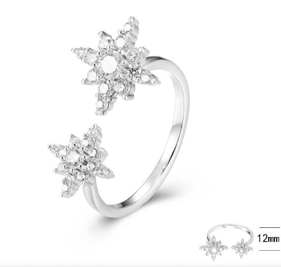 SJ40480, Ladies' Moissanite Ring, S925, Rhodium Plated, White, 2.52g