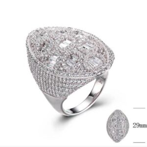 SJ29232, Ladies' Moissanite Ring, S925, Rhodium Plated, White, 9.11g