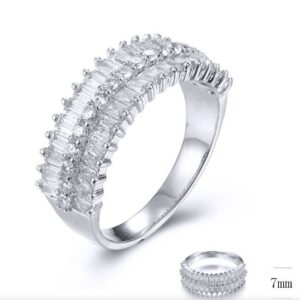 SJ31788, Ladies' Moissanite Ring, S925, Rhodium Plated, White, 4g