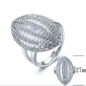 SJ28453, Ladies' Moissanite Ring, S925, Rhodium Plated, White, 6.98g