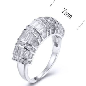SJ31792, Ladies' Moissanite Ring, S925, Rhodium Plated, White, 4.67g