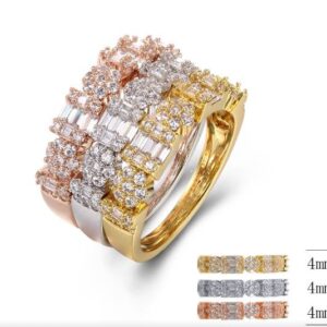 SJ34653, Ladies' Moissanite Ring, S925, Rhodium Plated, White, 3.15g