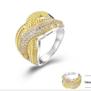 SJ40067, Ladies' Moissanite Ring, S925, Rhodium Plated, White, 6.42g