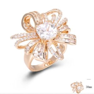 SJ45536, Ladies' Moissanite Ring, S925, Rhodium Plated, White, 13.29g