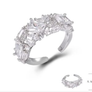 SJ47681, Ladies' Moissanite Ring, S925, Rhodium Plated, White, 3.61g