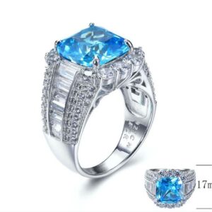 SJ22499, Ladies' Moissanite Ring, S925, Rhodium Plated, White, 10.53g