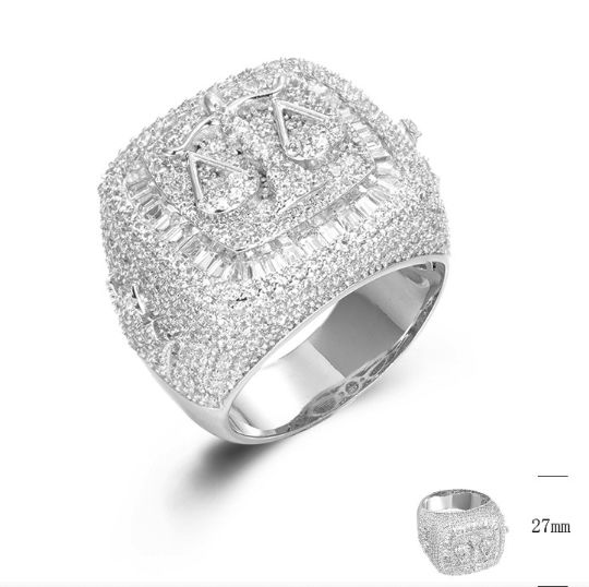 SJ44895, Ladies' Moissanite Ring, S925, Rhodium Plated, White, 7.1g