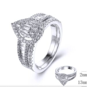SJ36967, Ladies' Moissanite Ring, S925, Rhodium Plated, White, 4.79g