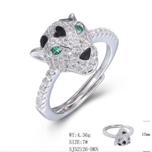 SJ52126, Ladies' Moissanite Ring, S925, Rhodium Plated, White, 4.23g