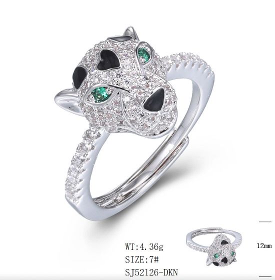 SJ52126, Ladies' Moissanite Ring, S925, Rhodium Plated, White, 4.23g