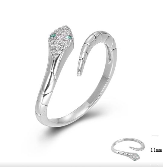 SJ45461, Ladies' Moissanite Ring, S925, Rhodium Plated, White, 2.14g