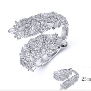 SJ36603, Ladies' Moissanite Ring, S925, Rhodium Plated, White, 4.33g