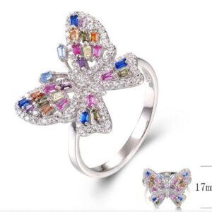 SJ35018, Ladies' Moissanite Ring, S925, Rhodium Plated, White, 3.4g