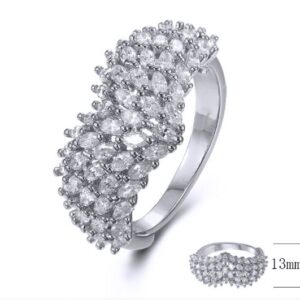 SJ35949, Ladies' Moissanite Ring, S925, Rhodium Plated, White, 4.18g