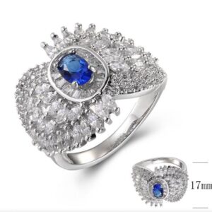 SJ30465, Ladies' Moissanite Ring, S925, Rhodium Plated, White, 5.15g