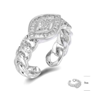 SJ42791, Ladies' Moissanite Ring, S925, Rhodium Plated, White, 3.66g