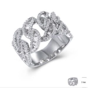 SJ43445, Ladies' Moissanite Ring, S925, Rhodium Plated, White, 8.58g