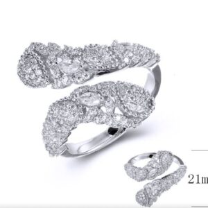 SJ36580, Ladies' Moissanite Ring, S925, Rhodium Plated, White, 3.74g