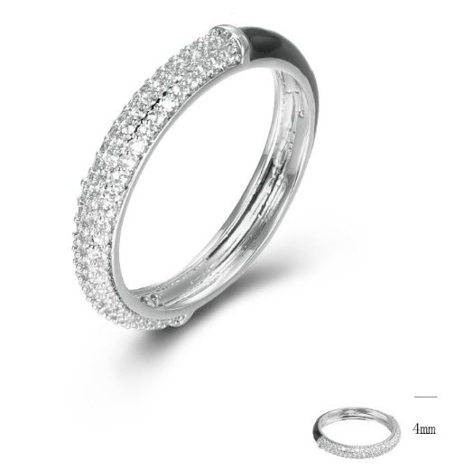 SJ44891, Ladies' Moissanite Ring, S925, Rhodium Plated, White, 2g