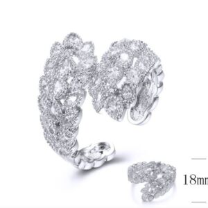 SJ36572, Ladies' Moissanite Ring, S925, Rhodium Plated, White, 3.89g