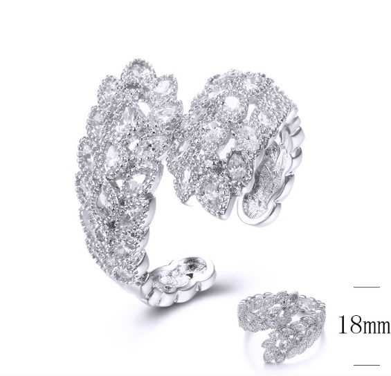 SJ36572, Ladies' Moissanite Ring, S925, Rhodium Plated, White, 3.89g