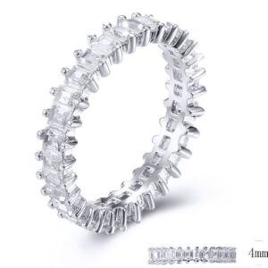 SJ31800, Ladies' Moissanite Ring, S925, Rhodium Plated, White, 2.3g