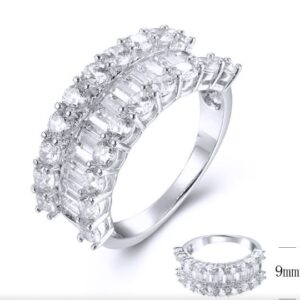 SJ38683, Ladies' Moissanite Ring, S925, Rhodium Plated, White, 4.47g
