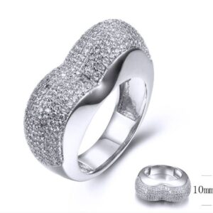 SJ36739, Ladies' Moissanite Ring, S925, Rhodium Plated, White, 7.64g