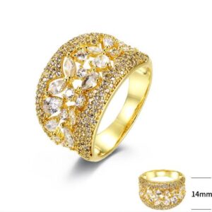 SJ40669, Ladies' Moissanite Ring, S925, Rhodium Plated, White, 5.4g