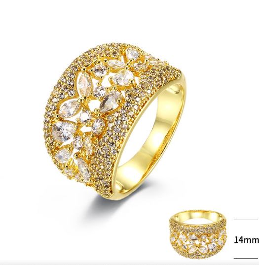 SJ40669, Ladies' Moissanite Ring, S925, Rhodium Plated, White, 5.4g